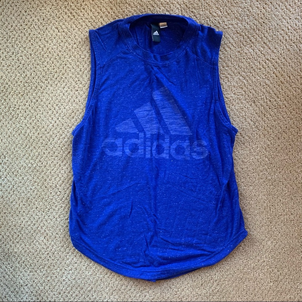 Blue Adidas Muscle Tank